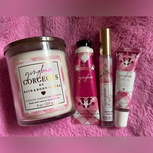 Bath & Body Works Gingham Gorgeous Set - Pink and White